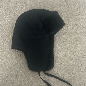 Black Faus Fur Winter Hat